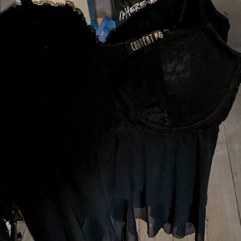 Current Mood Midnight Lace Ensemble shirt